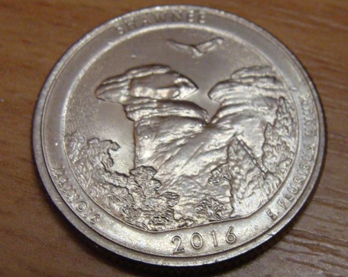 25 центов  США . ПАРКИ США 4 за 2015 и 2016 года